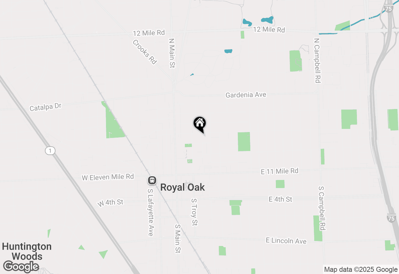 Map of 320 E Farnum Avenue, Royal Oak, MI 48067