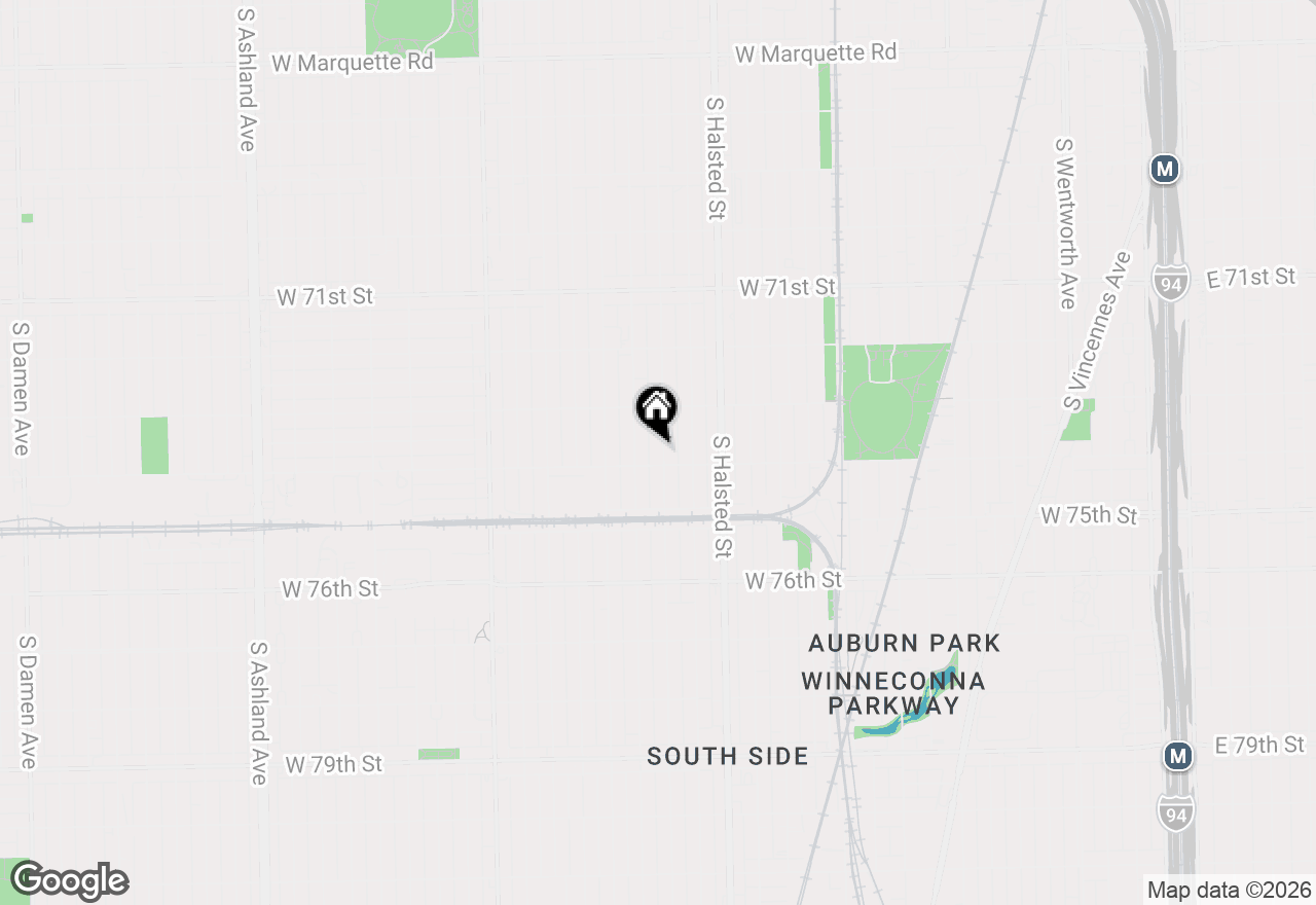 Map of 7346 S Peoria Street, Chicago, IL 60621