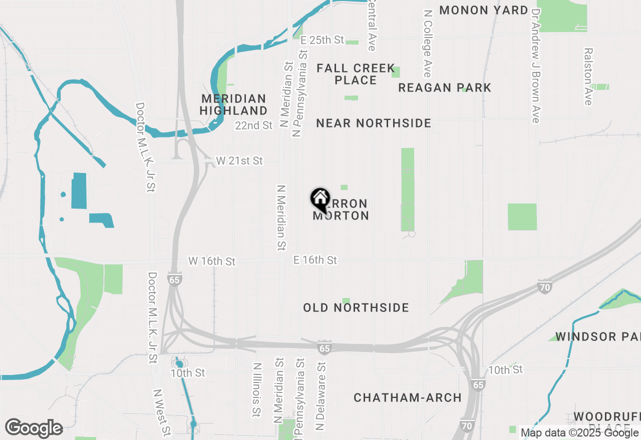 Map of 1804 N Delaware Street, Indianapolis, IN 46202
