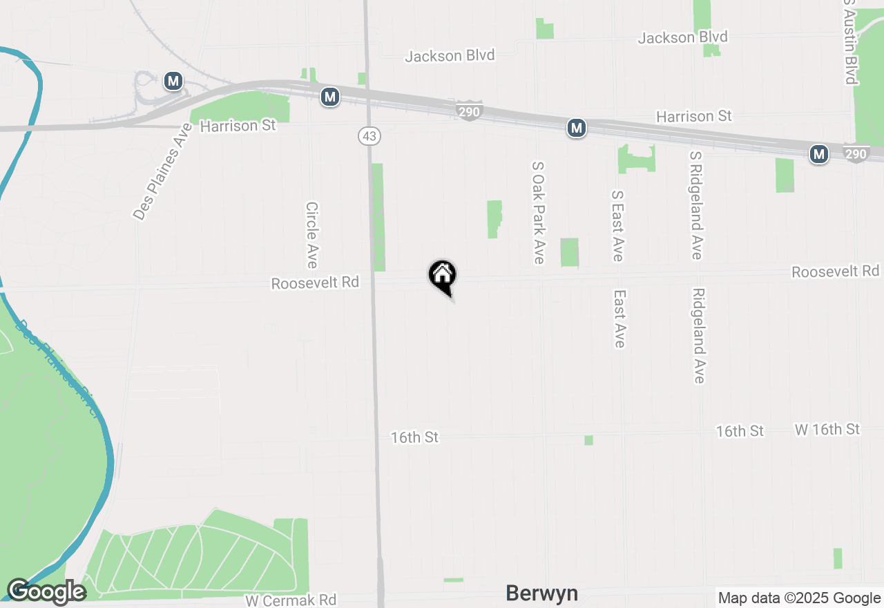 Map of 1231 Wenonah Avenue, Berwyn, IL 60402