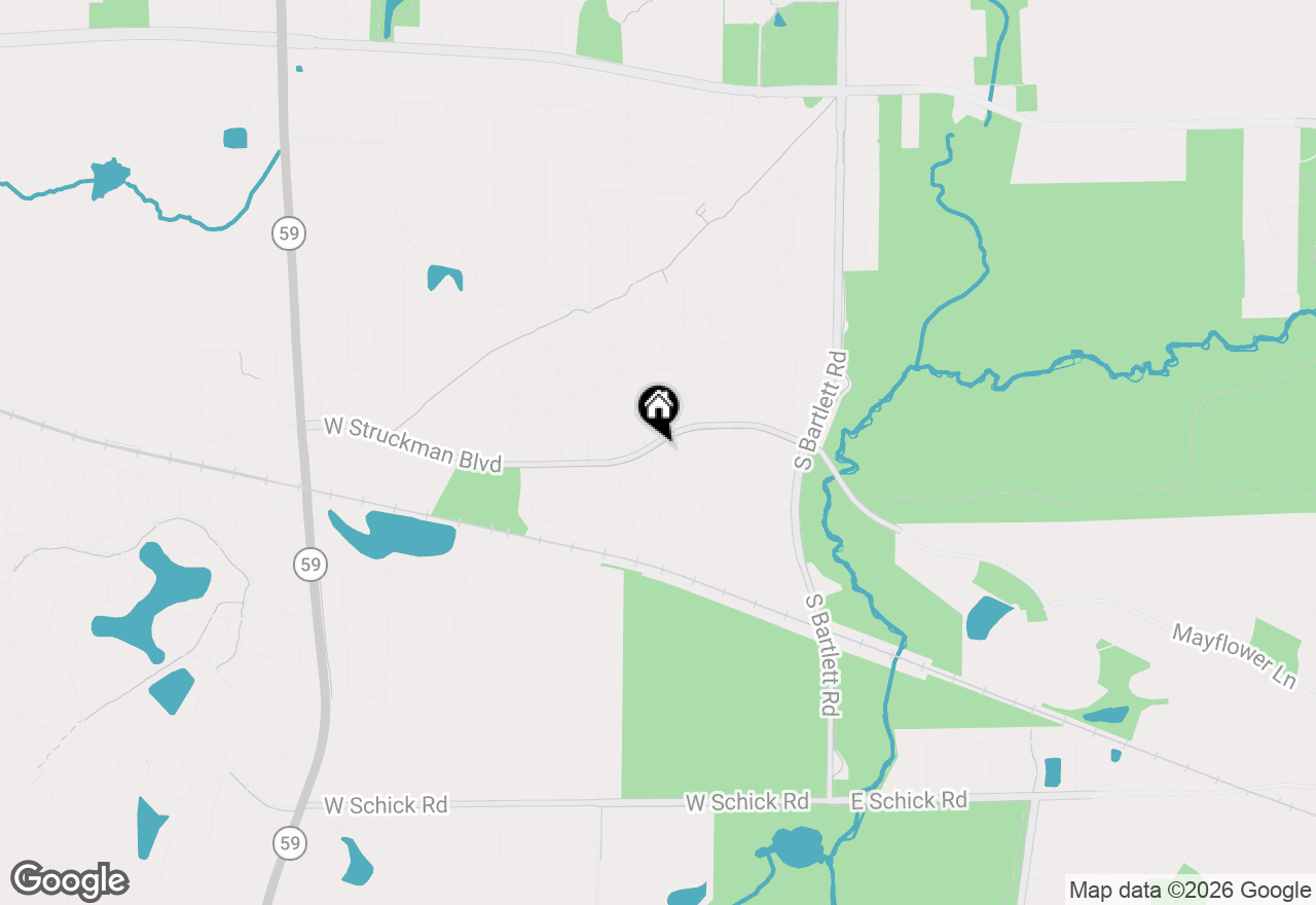 Map of 1201 Pinetree Lane, Bartlett, IL 60103