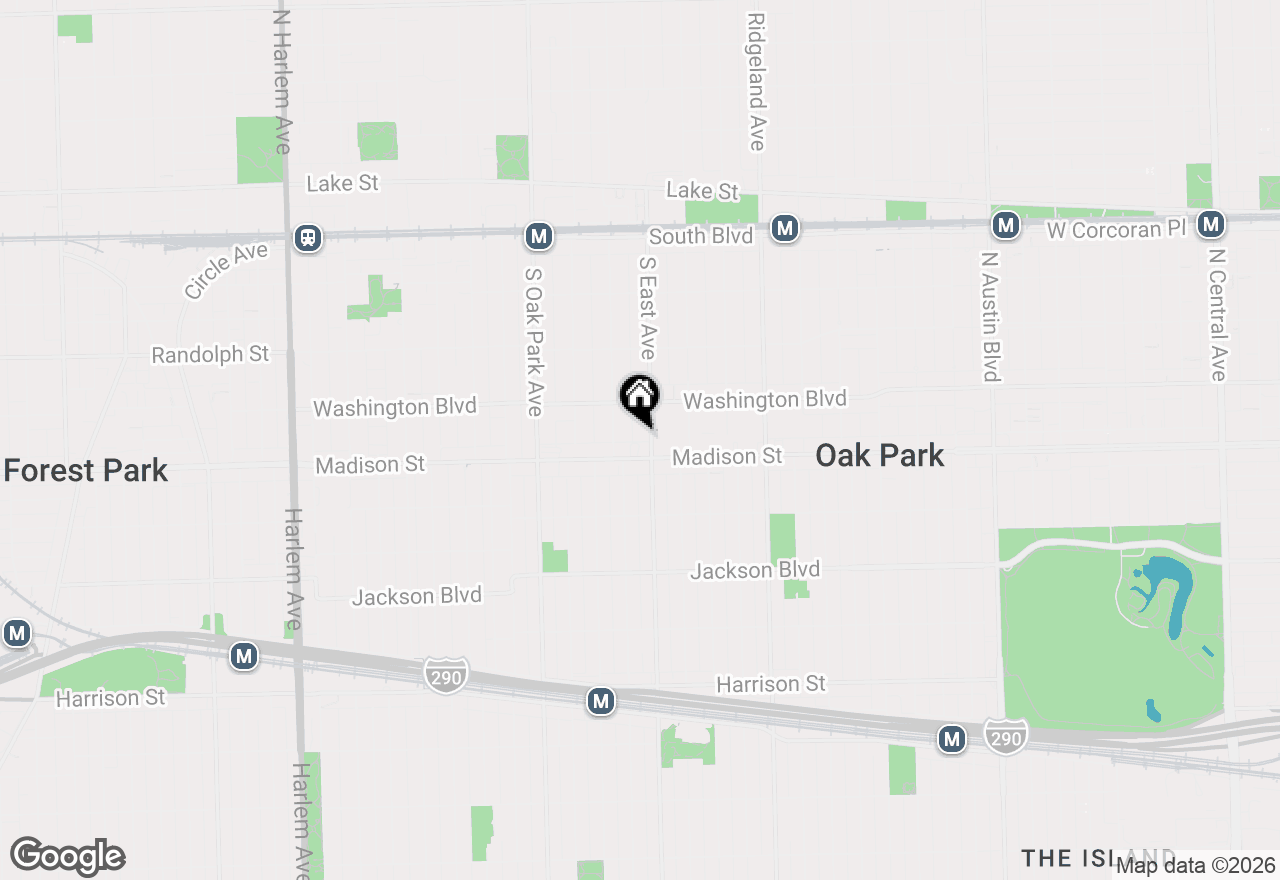 Map of 431 S East Avenue #1N, Oak Park, IL 60302