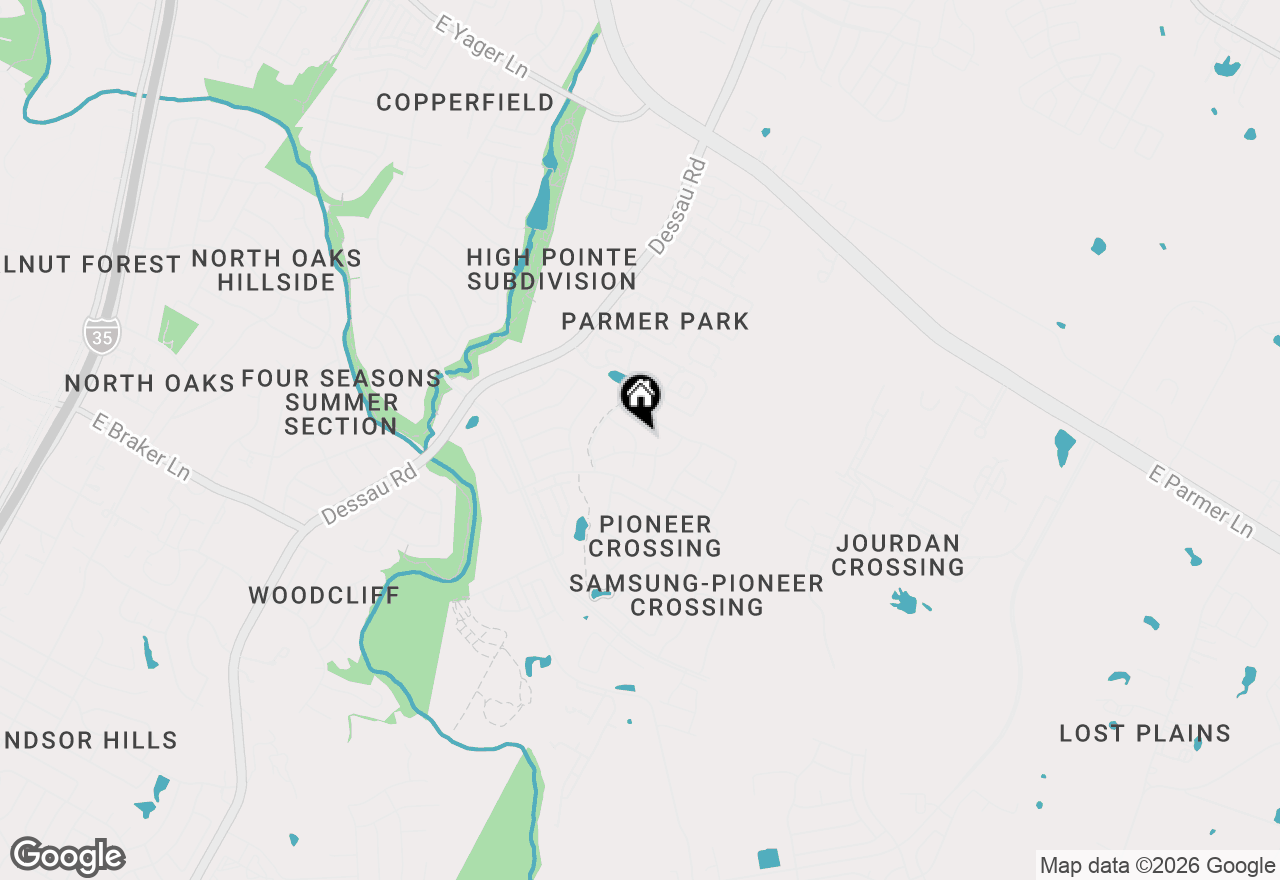 Map of 2001 Shaker Trl, Austin, TX 78754