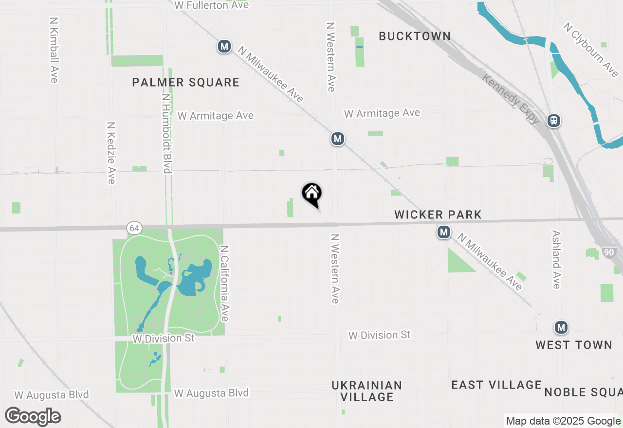 Map of 1621 N Campbell Avenue #1, Chicago, IL 60647