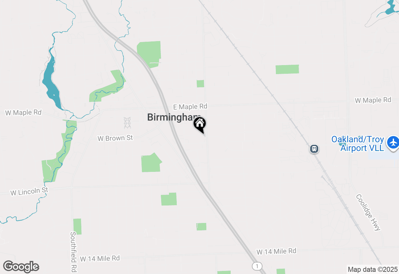 Map of 1044 Hazel, Birmingham, MI 48009