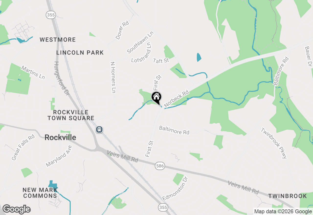 Map of 804 1st Street, Rockville, MD 20851