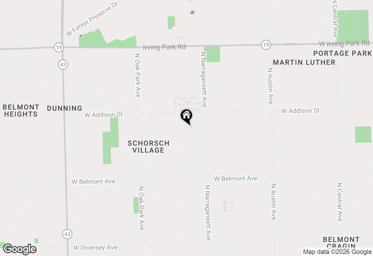 Map of 3500 N Natchez Avenue, Chicago, IL 60634