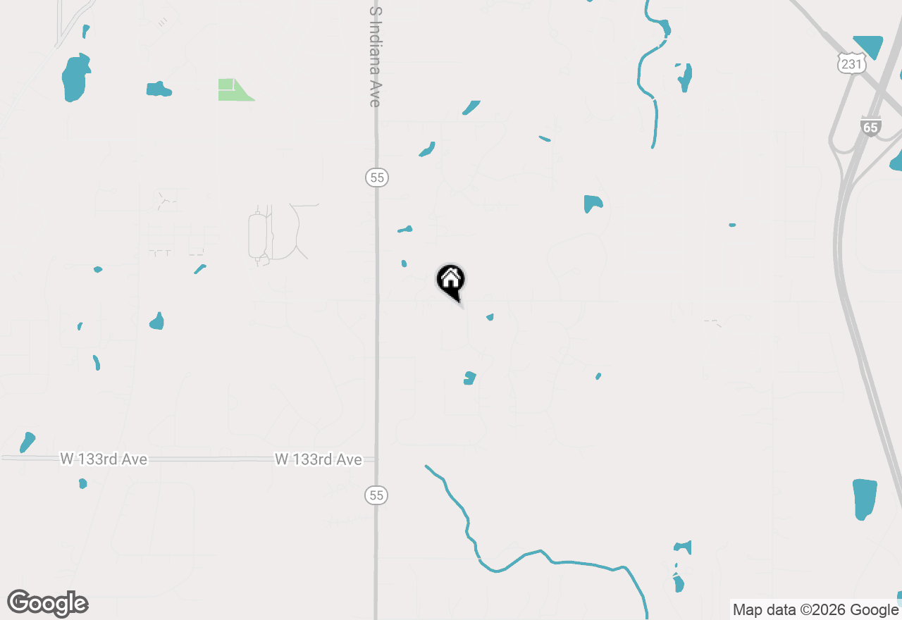 Map of 1051 W 129th Avenue, Crown Point, IN 46307