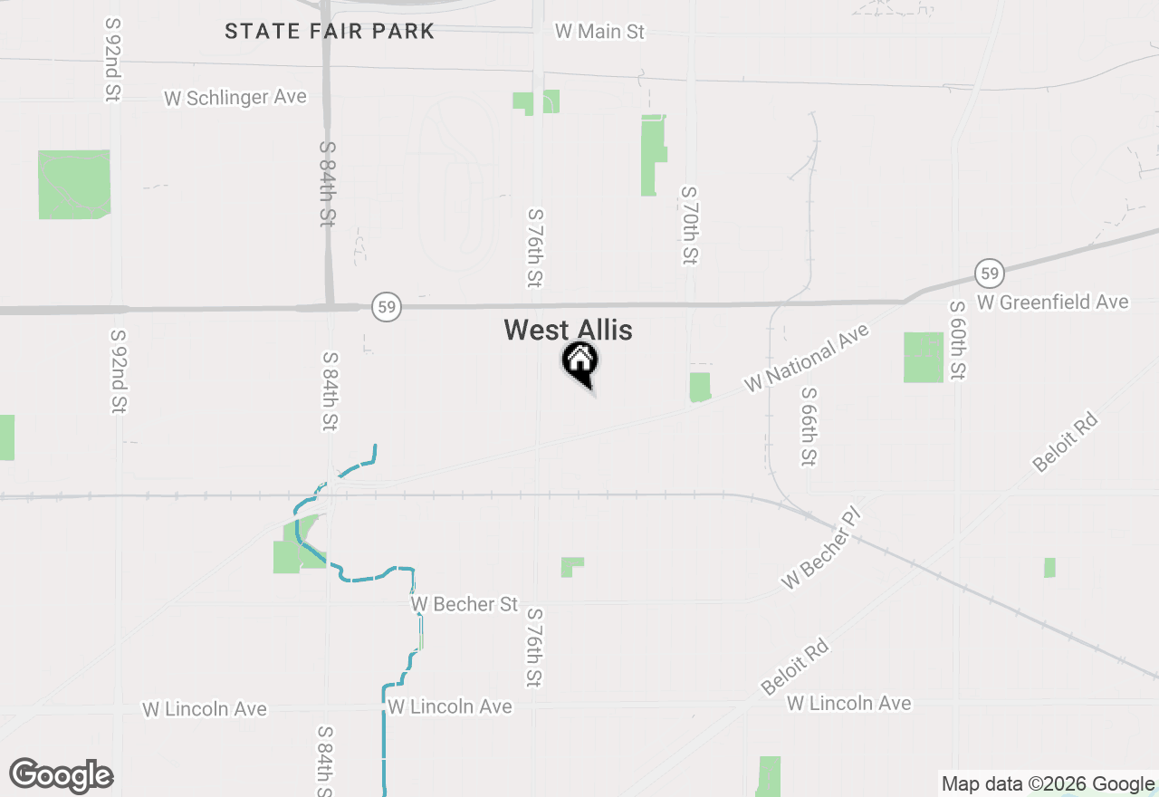 Map of 1571 S 74th St #1573, West Allis, WI 53214