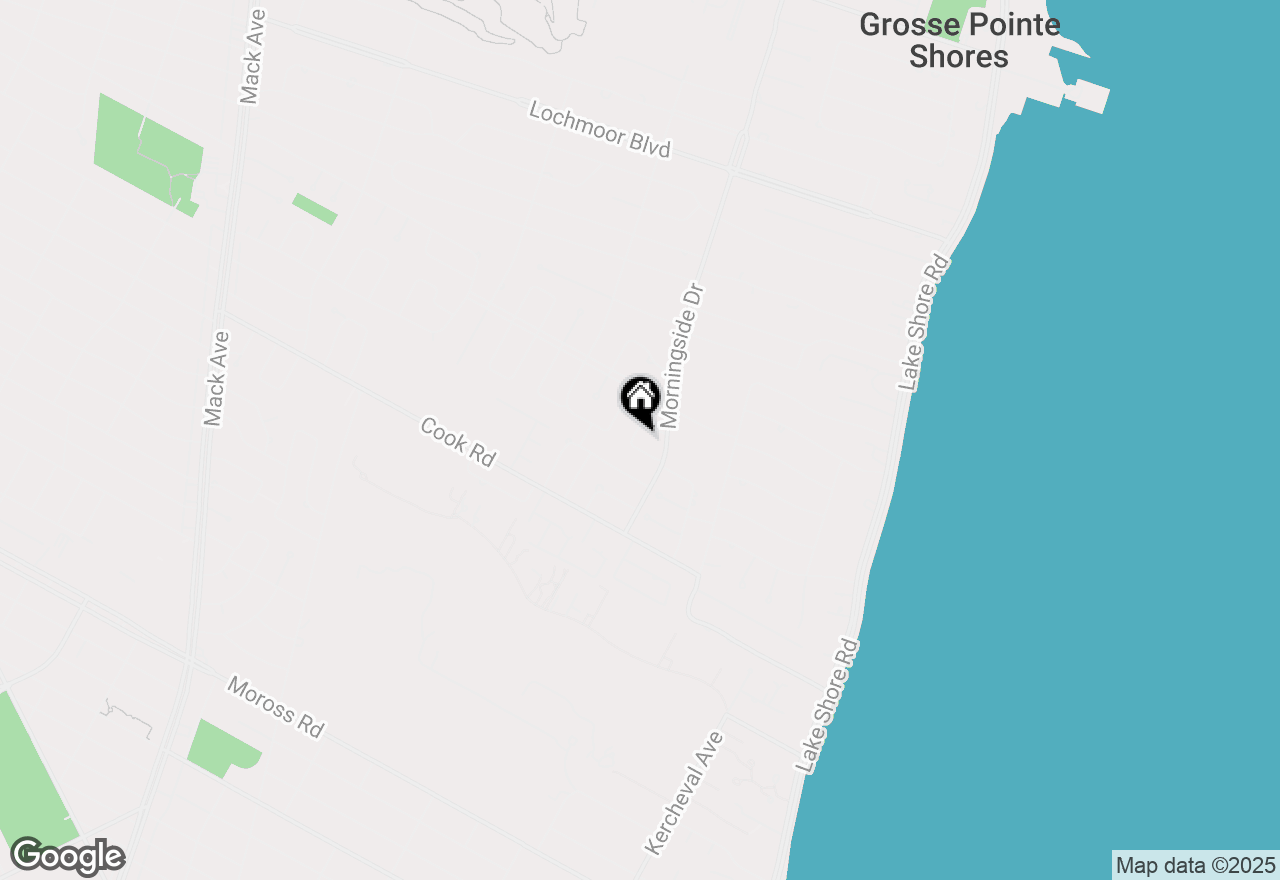 Map of 626 S Higbie Place, Grosse Pointe Woods, MI 48236