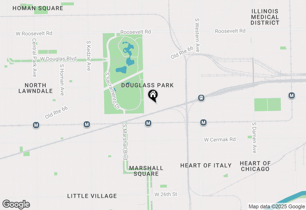 Map of 1823 S Fairfield Avenue #3, Chicago, IL 60608