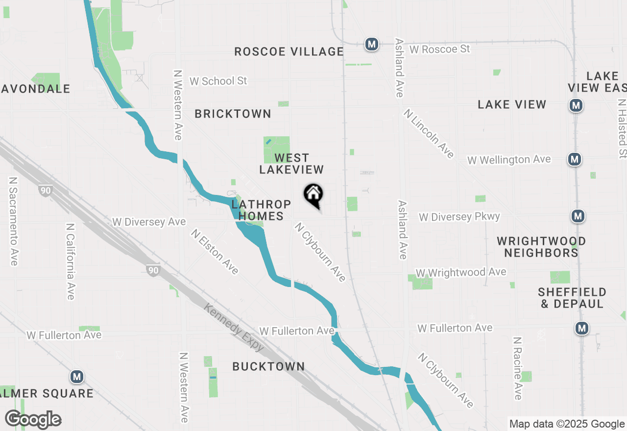 Map of 1924 W Diversey Parkway #3E, Chicago, IL 60614