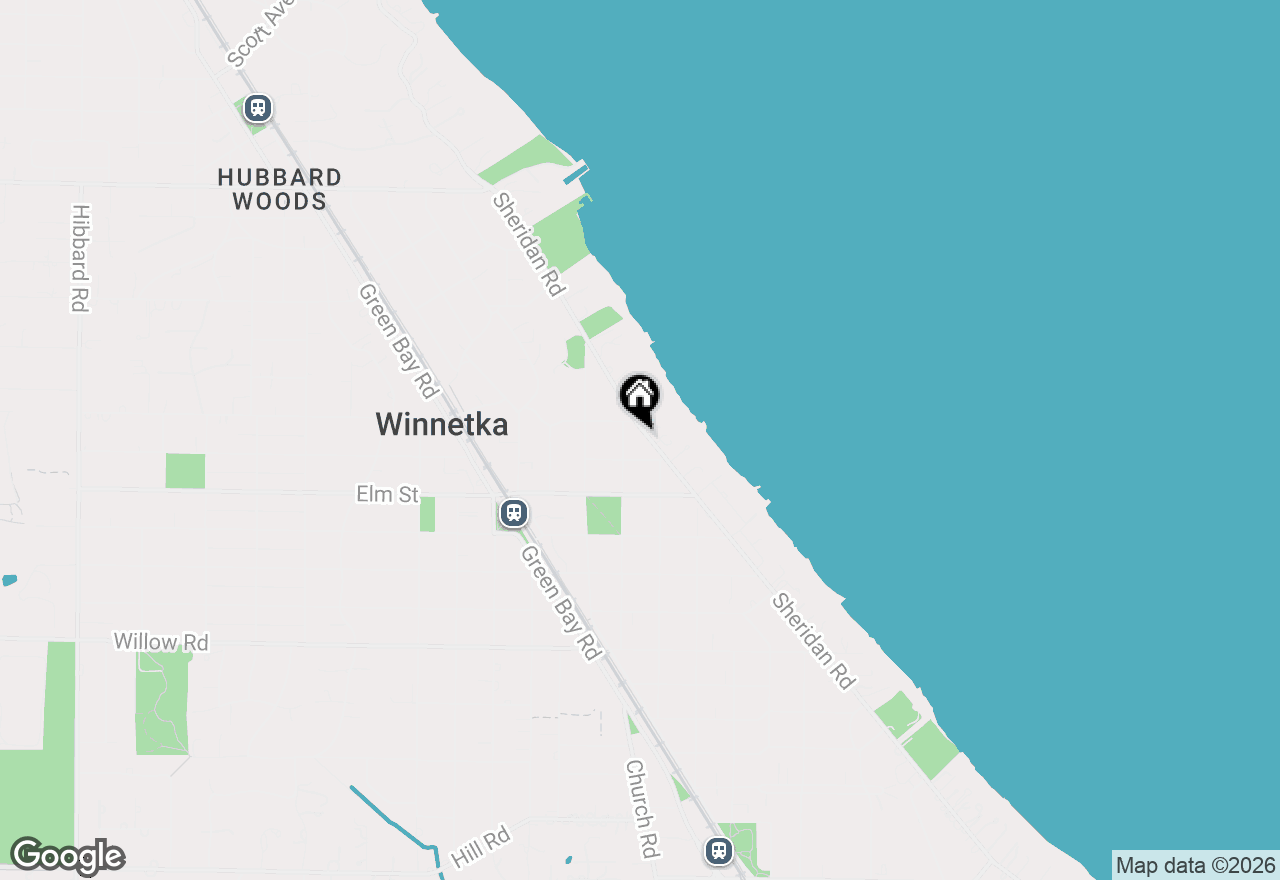 Map of 600 Sheridan Road, Winnetka, IL 60093