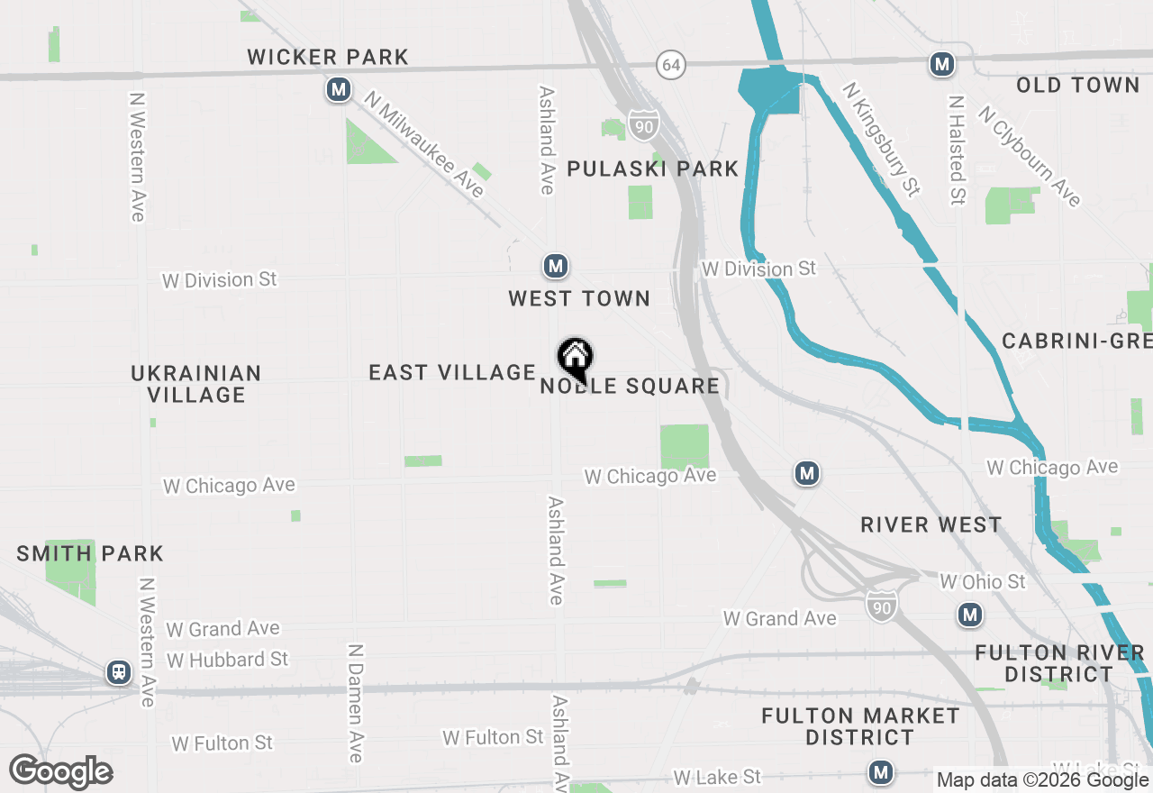 Map of 1536 W Walton Street #3, Chicago, IL 60642
