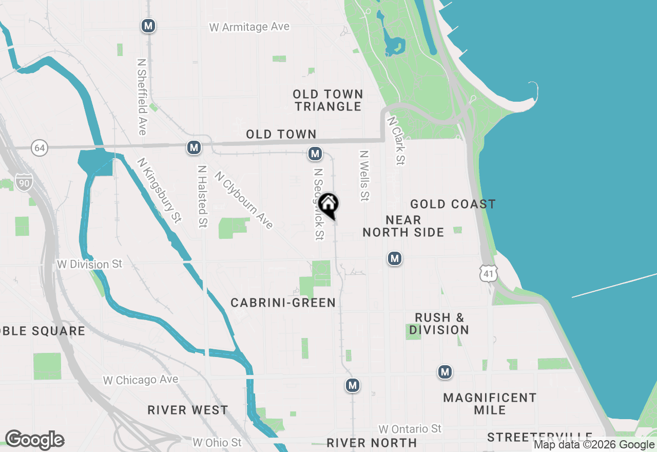 Map of 332 W Goethe Street, Chicago, IL 60610