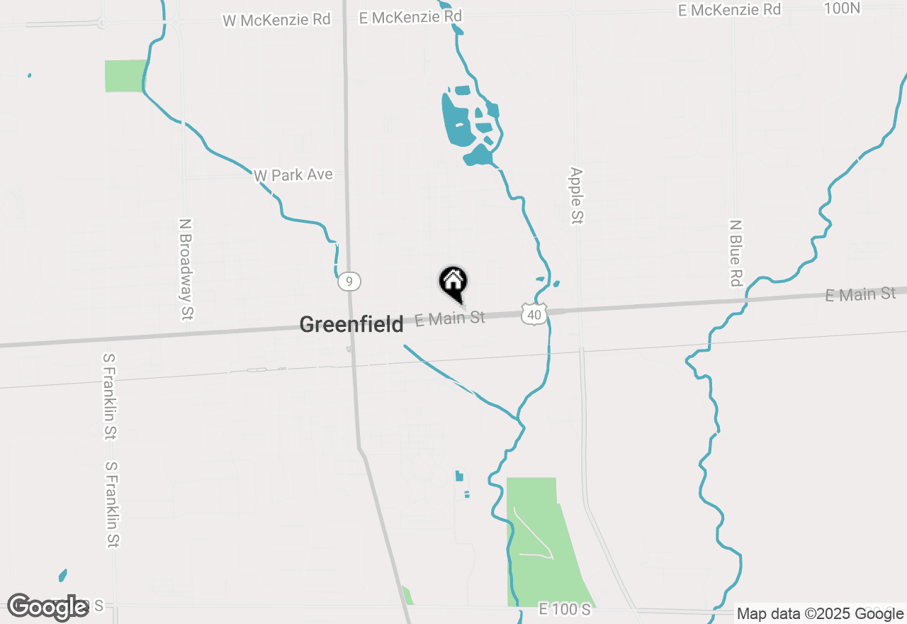 Map of 520 E Main Street, Greenfield, IN 46140