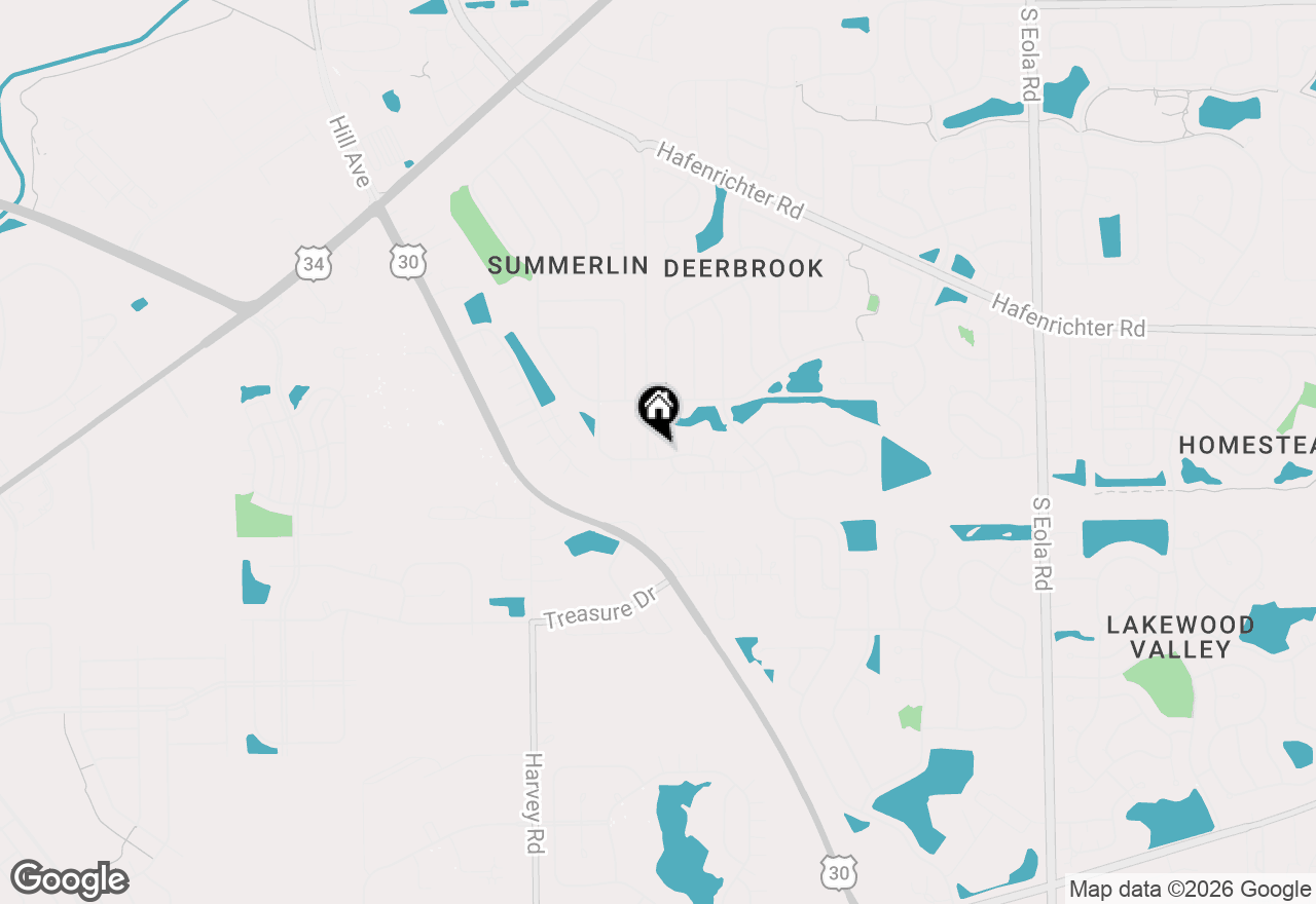Map of 1758 Fredericksburg Lane, Aurora, IL 60503