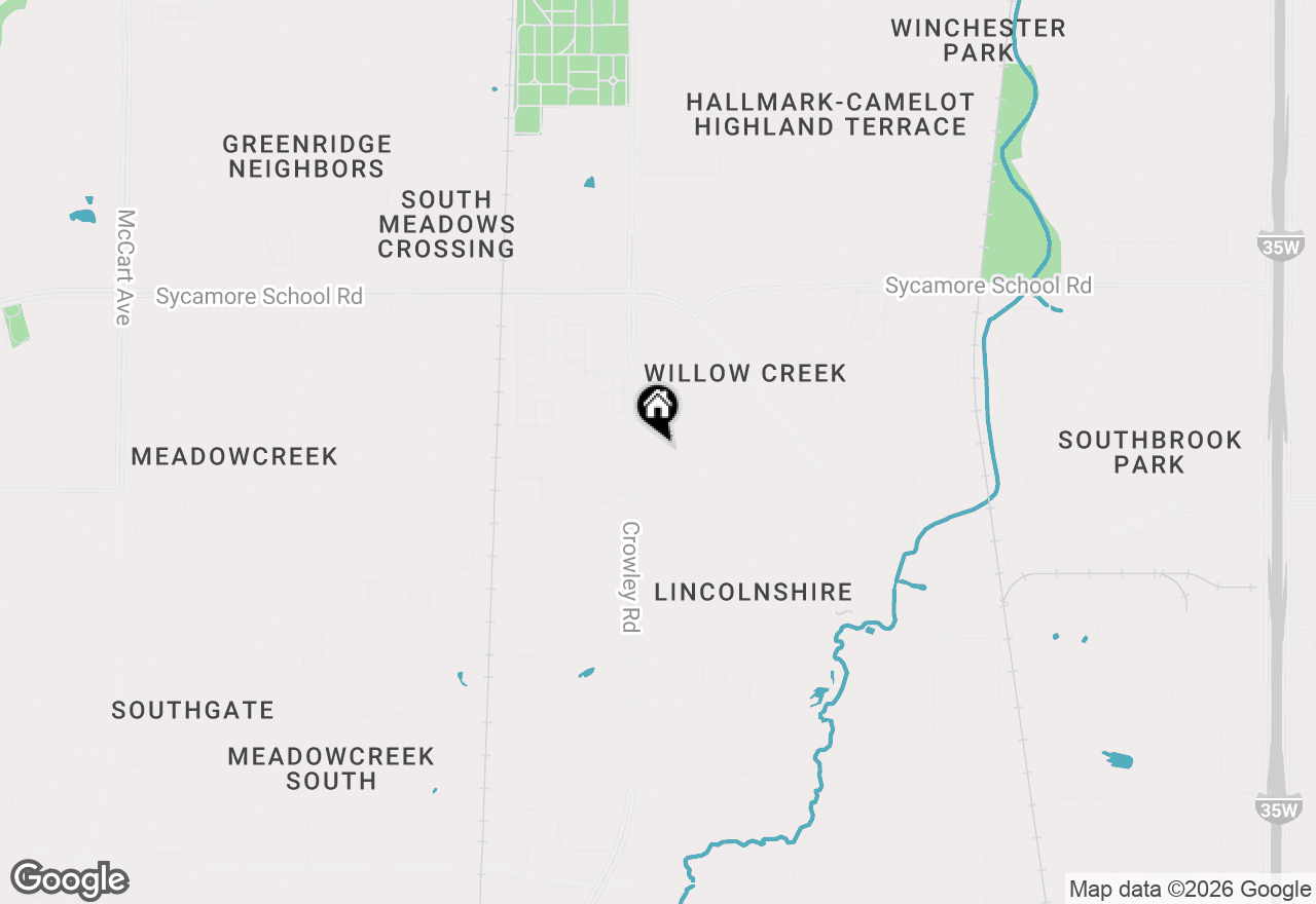 Map of 1940 Berrybrook Drive, Fort Worth, TX 76134