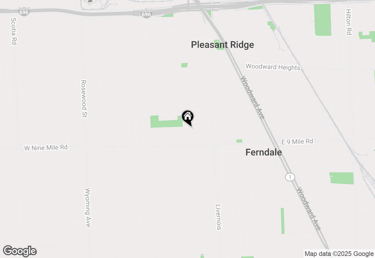 Map of 849 W Breckenridge Street, Ferndale, MI 48220