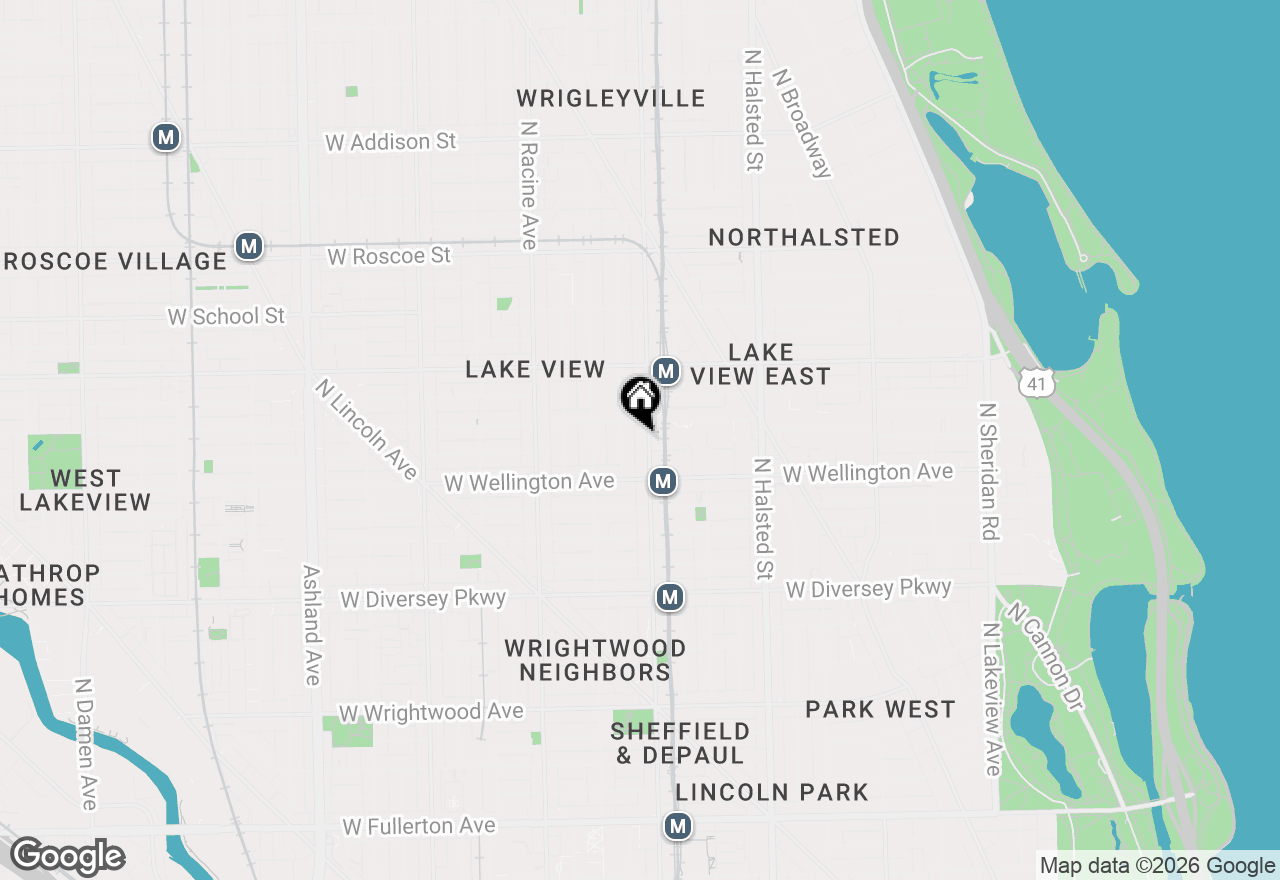 Map of 3040 N Sheffield Avenue #2, Chicago, IL 60657
