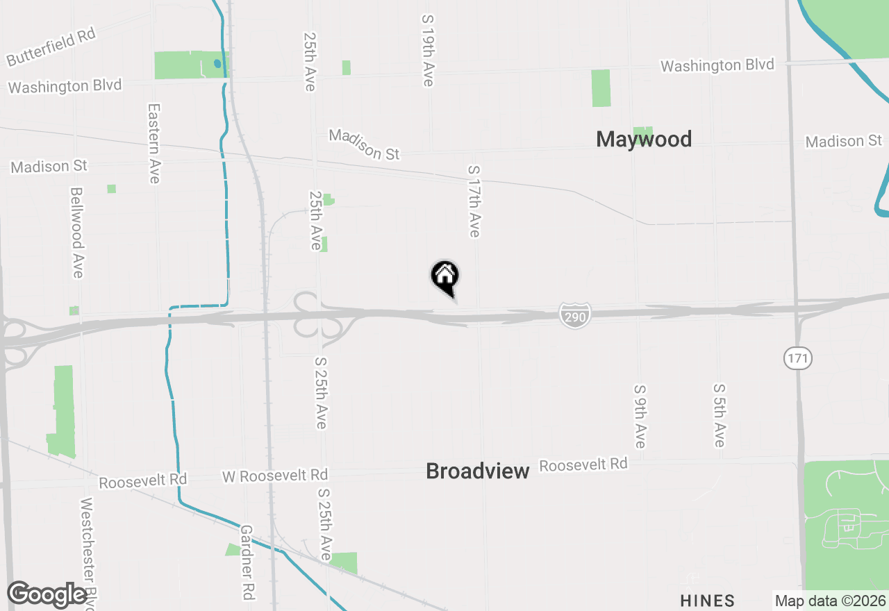 Map of 1815 Harrison Street, Maywood, IL 60153