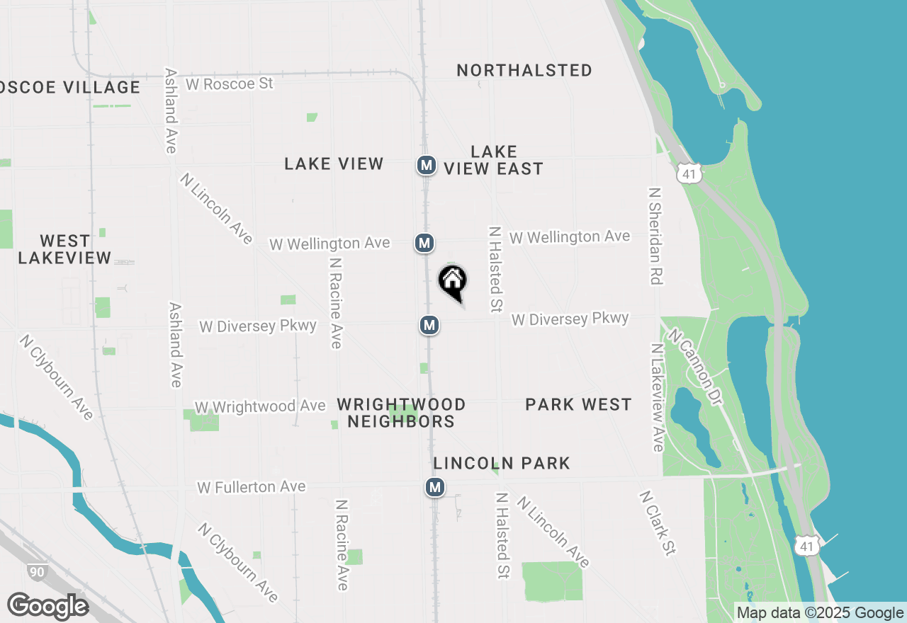 Map of 2812 N Mildred Avenue #3, Chicago, IL 60657