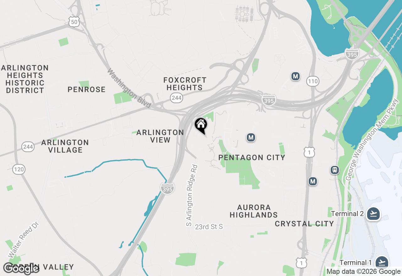 Map of 1200 S Arlington Ridge Road #701, Arlington, VA 22202