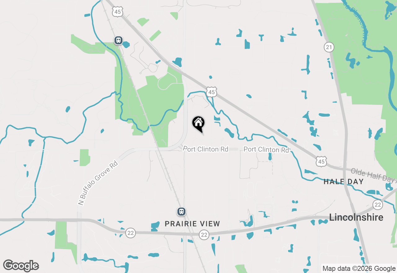 Map of 23617 N Kingston Row, Lincolnshire, IL 60069