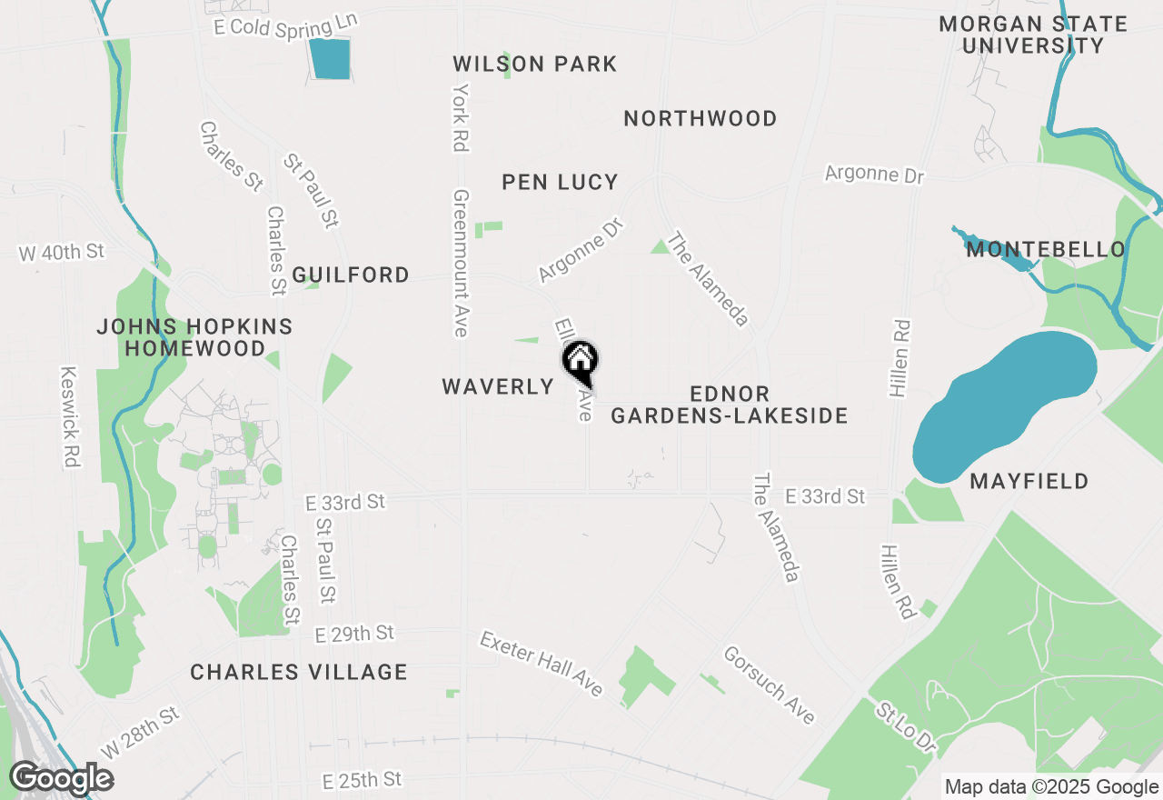 Map of 3536 Ellerslie Avenue, Baltimore, MD 21218