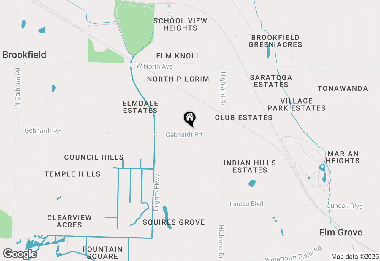 Map of 15170 Gebhardt Rd, Elm Grove, WI 53122