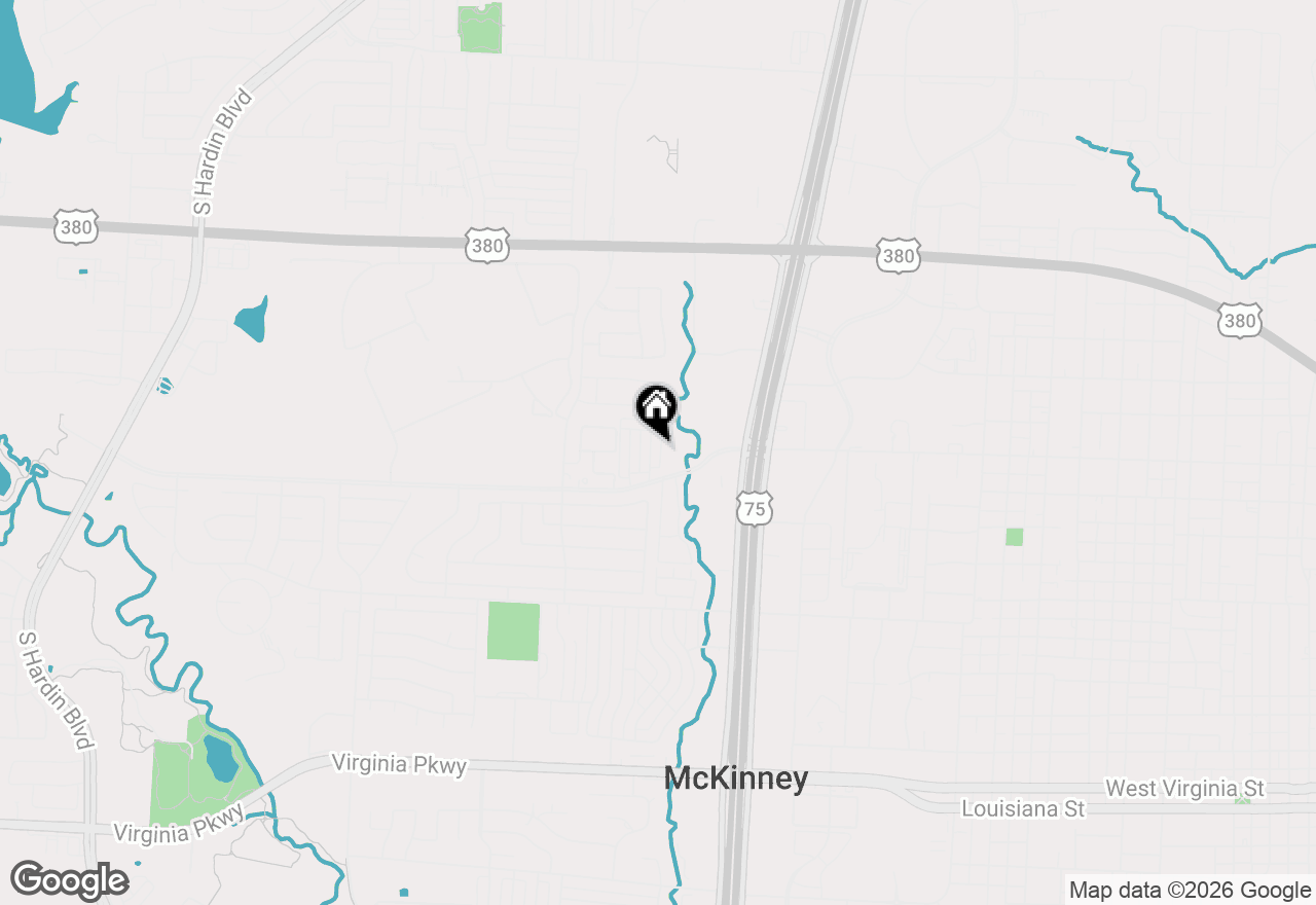 Map of 1304 Creekbank Drive, Mckinney, TX 75071