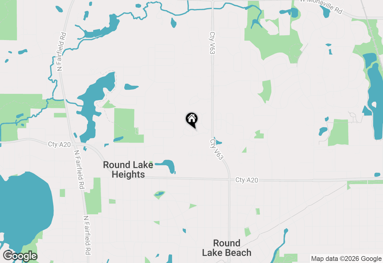 Map of 512 Meadow Green Lane, Round Lake Beach, IL 60073