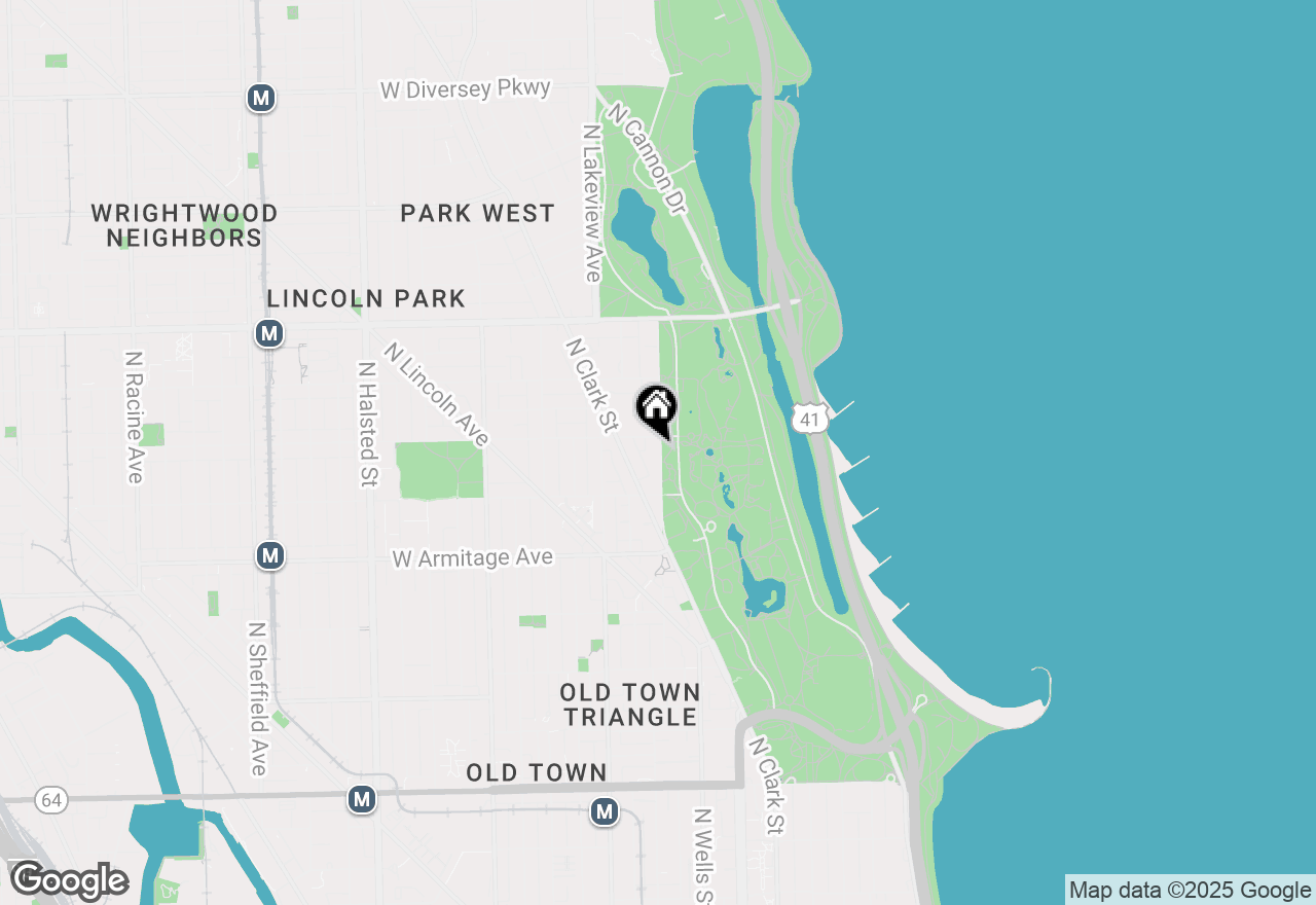Map of 2144 N Lincoln Park West #16AD, Chicago, IL 60614