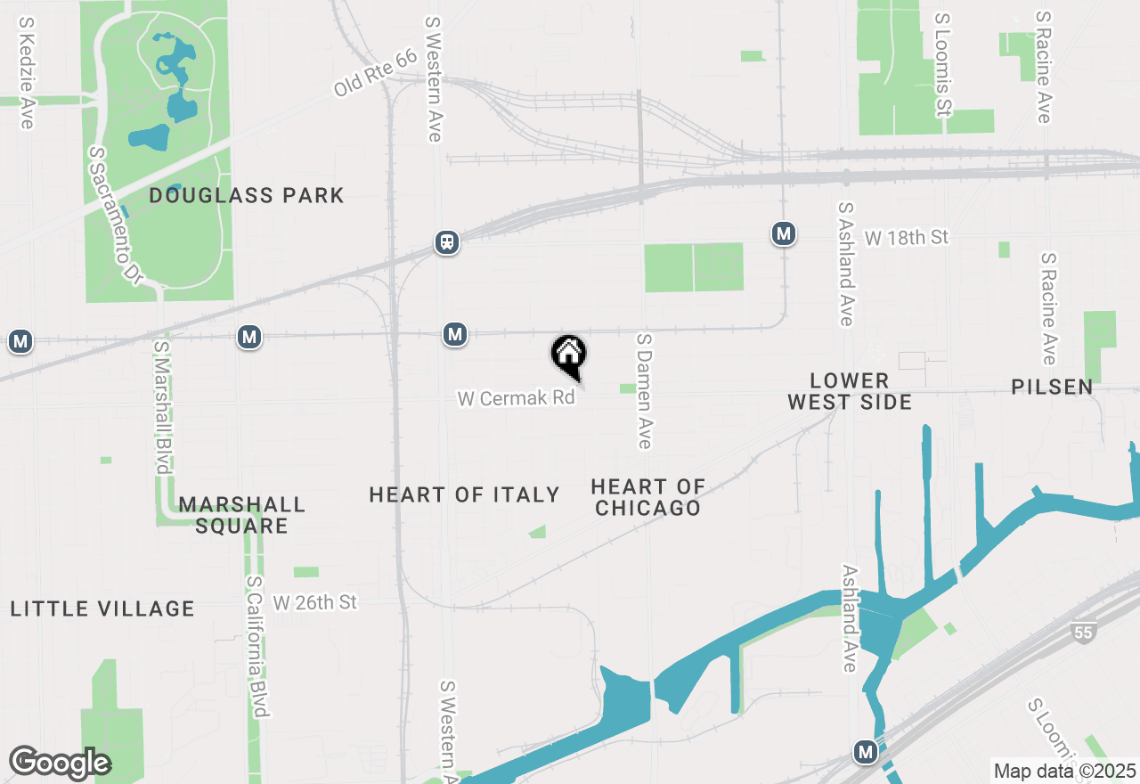 Map of 2128 W Cermak Road, Chicago, IL 60608
