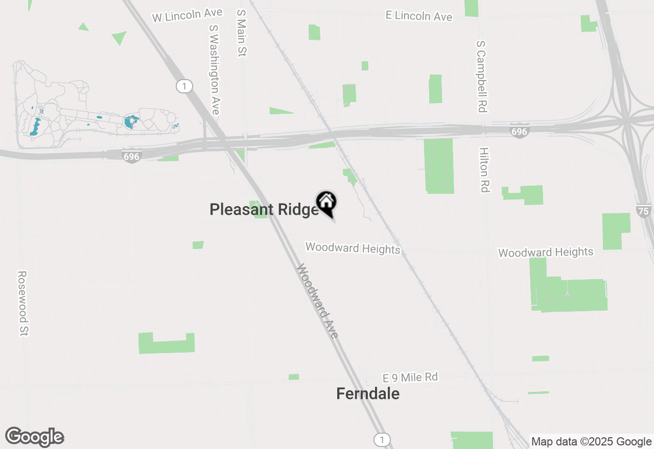 Map of 34 Sylvan Avenue, Pleasant Ridge, MI 48069