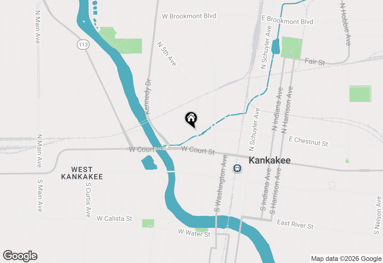 Map of 595 W Bridge Street, Kankakee, IL 60901