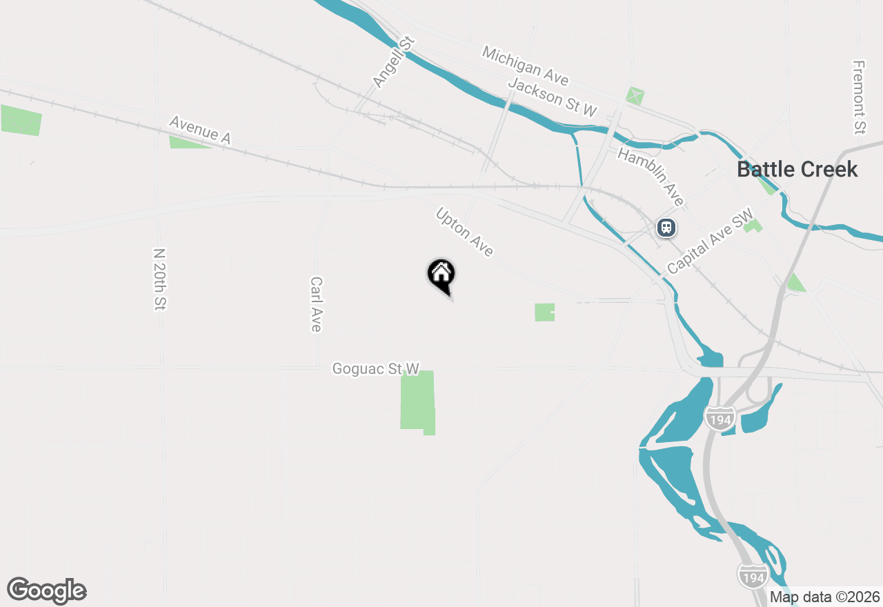Map of 47 Frisbie Avenue, Battle Creek, MI 49037