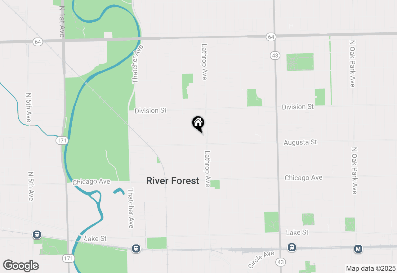 Map of 1023 Ashland Avenue, River Forest, IL 60305