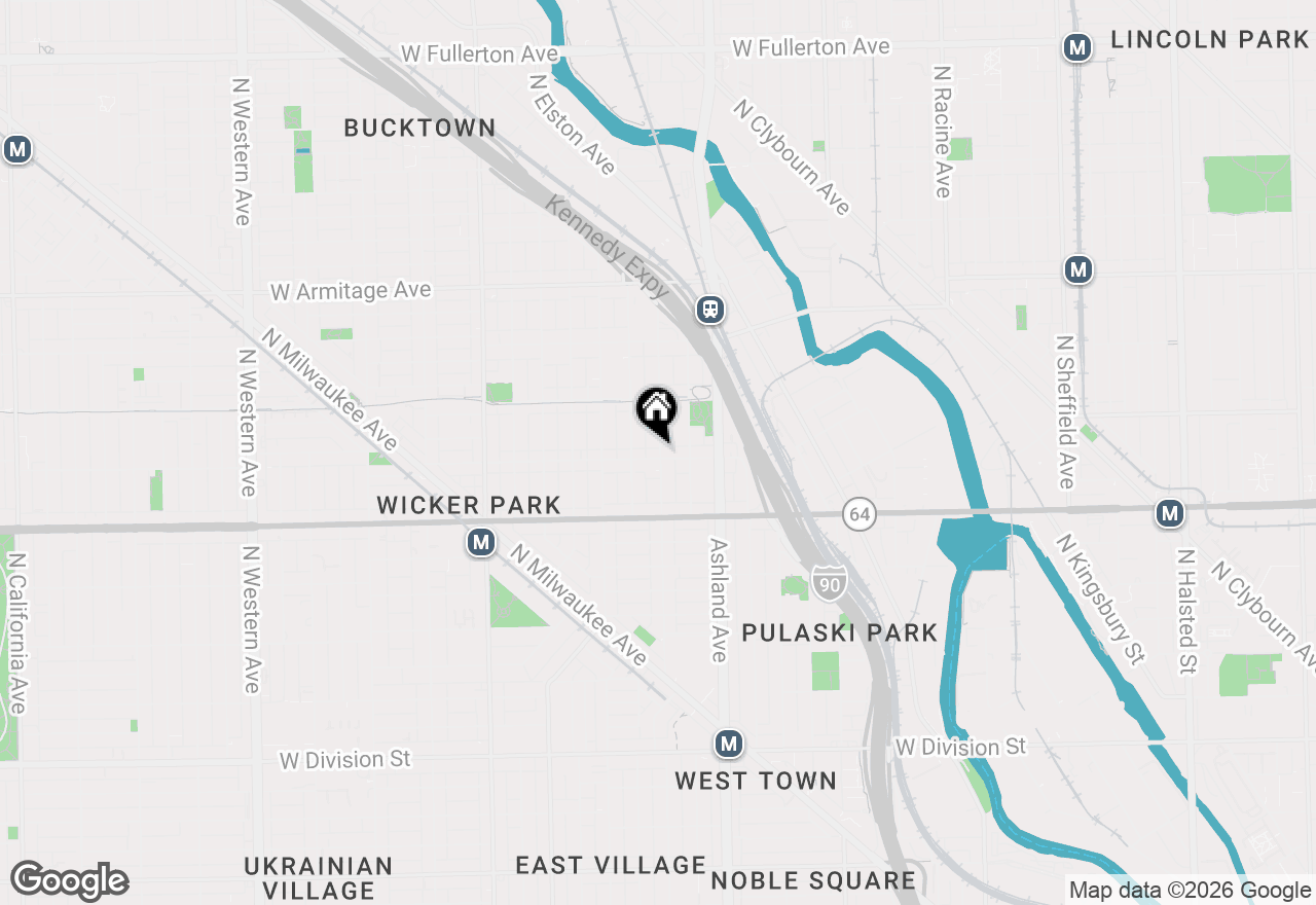 Map of 1700 W Wabansia Avenue, Chicago, IL 60622