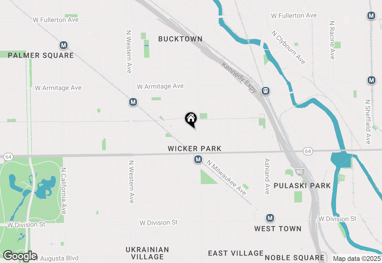 Map of 2031 W Saint Paul Avenue #2W, Chicago, IL 60647