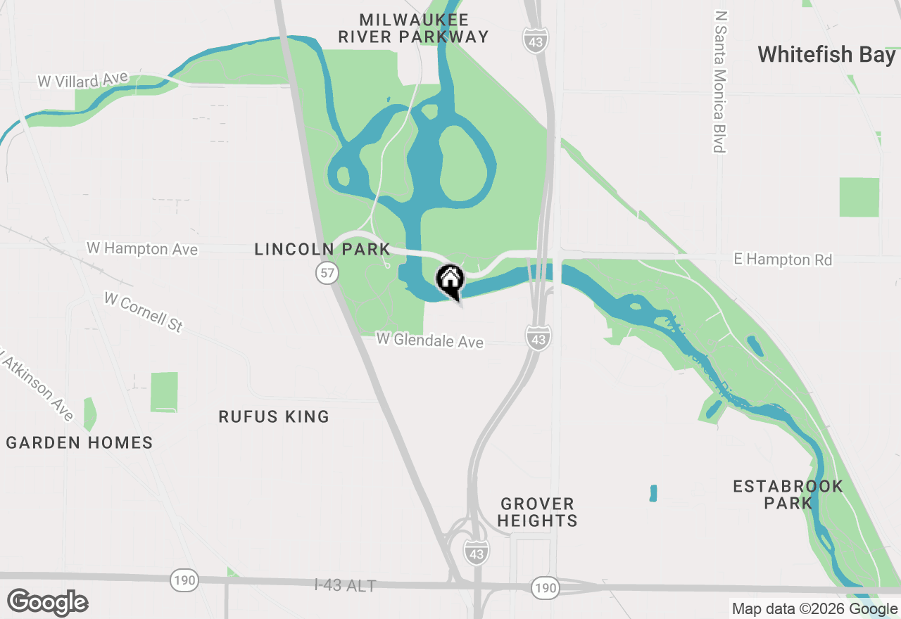 Map of 1008 W Eula Ct, Glendale, WI 53209