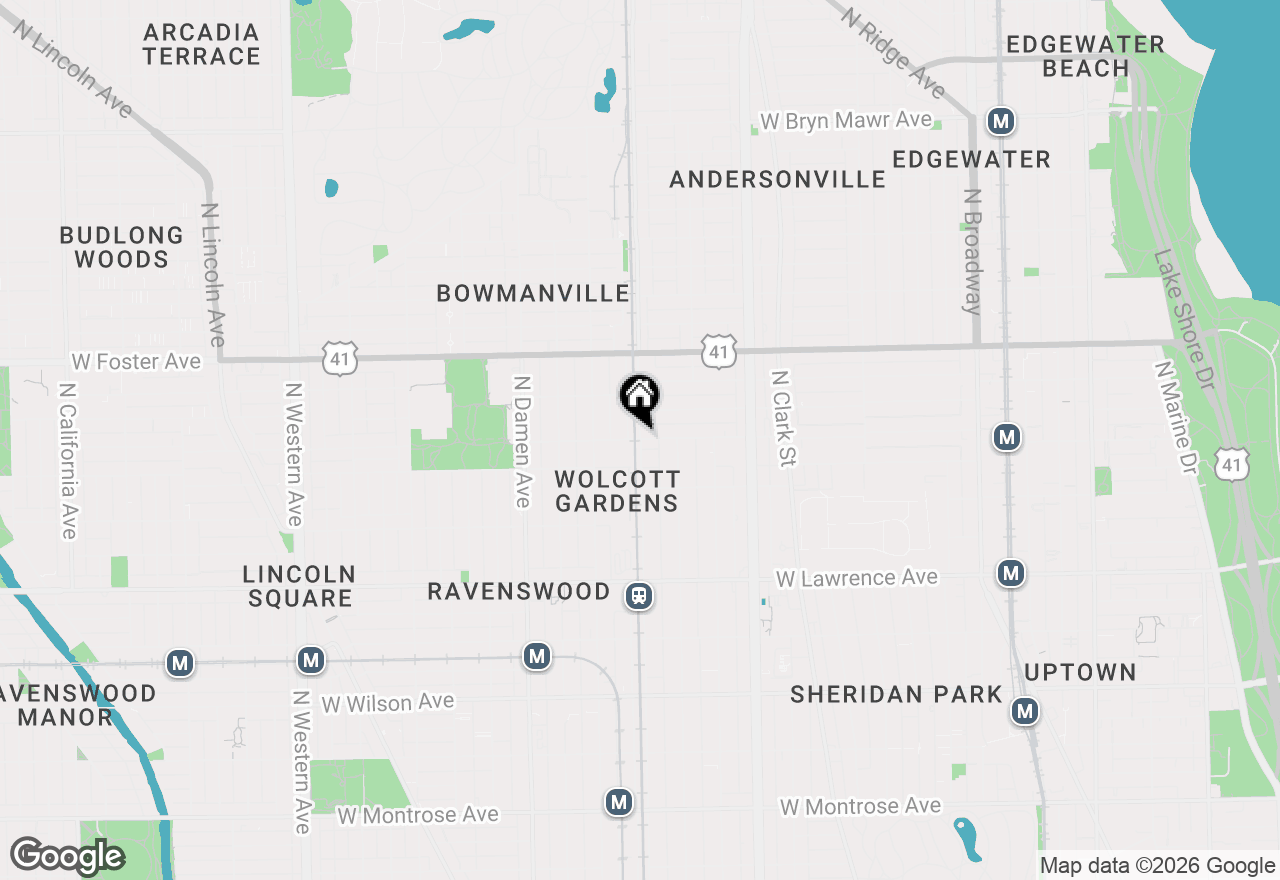 Map of 1801 W Winnemac Avenue #F, Chicago, IL 60640