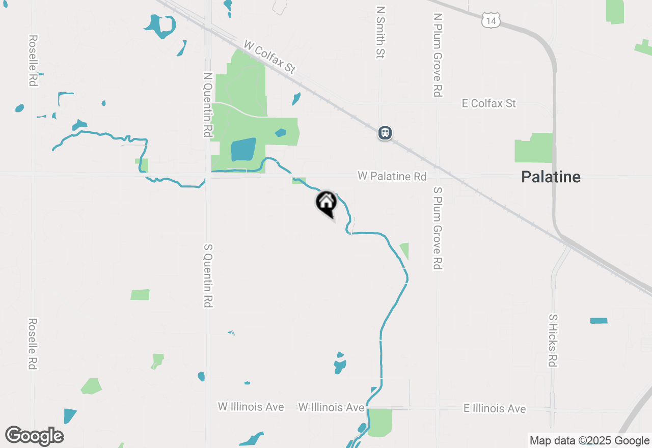 Map of 141 S Cedar Street, Palatine, IL 60067