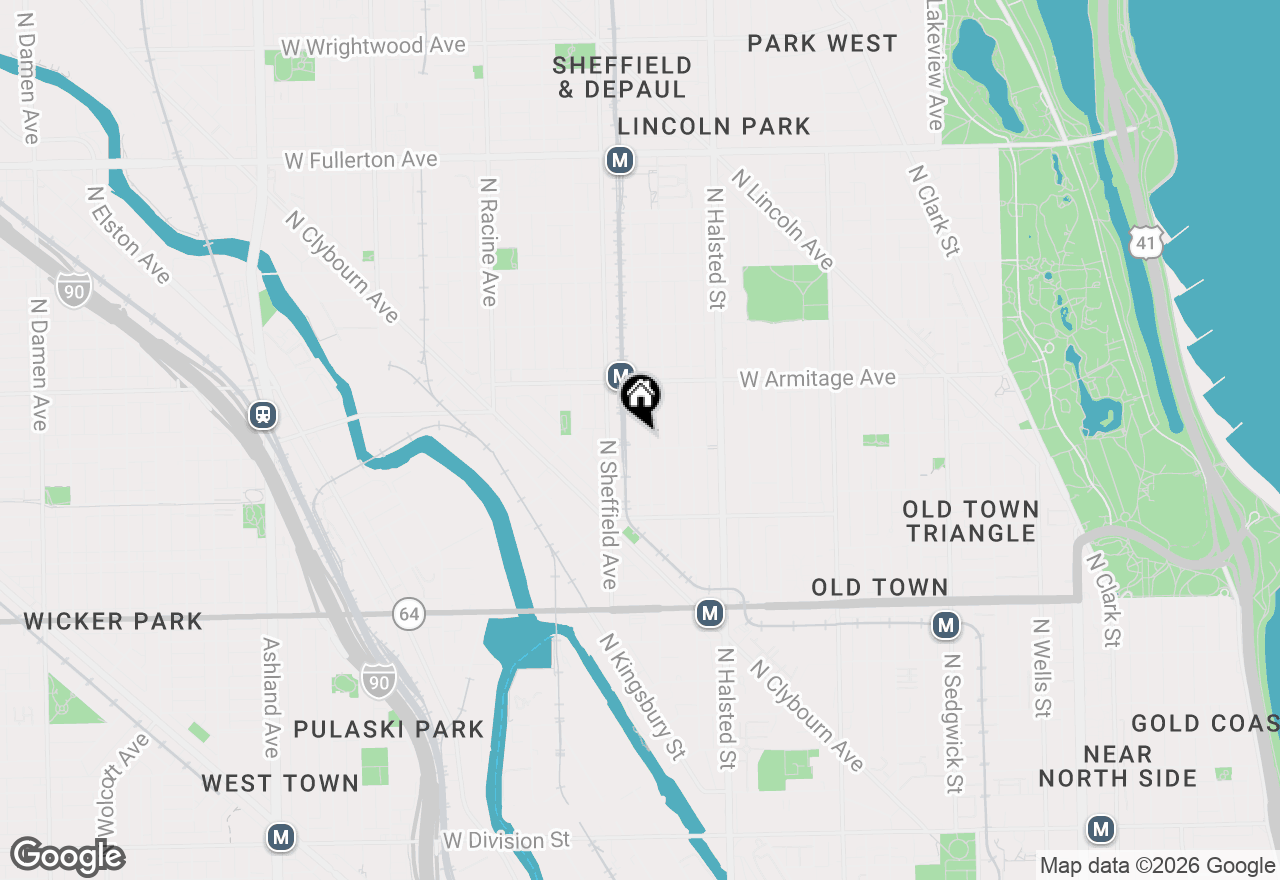 Map of 1909 N Bissell Street #2, Chicago, IL 60614