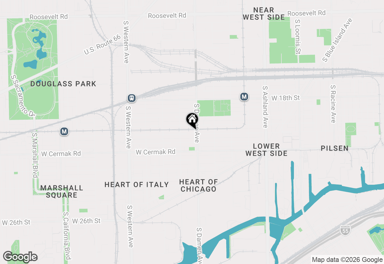 Map of 2016 W 21st Street #1, Chicago, IL 60608