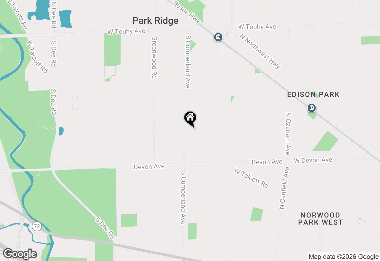 Map of 841 S Cumberland Avenue, Park Ridge, IL 60068