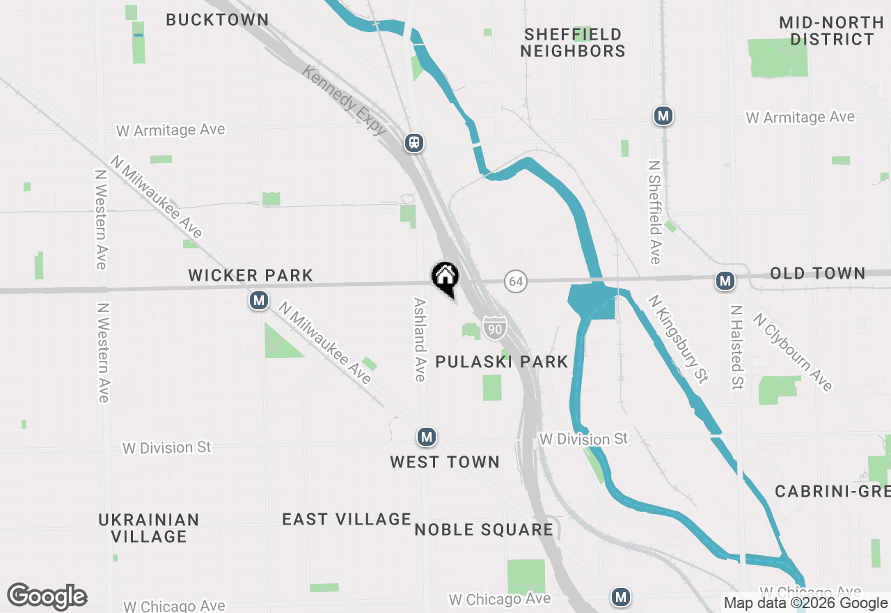 Map of 1525 N Bosworth Avenue #3S, Chicago, IL 60642