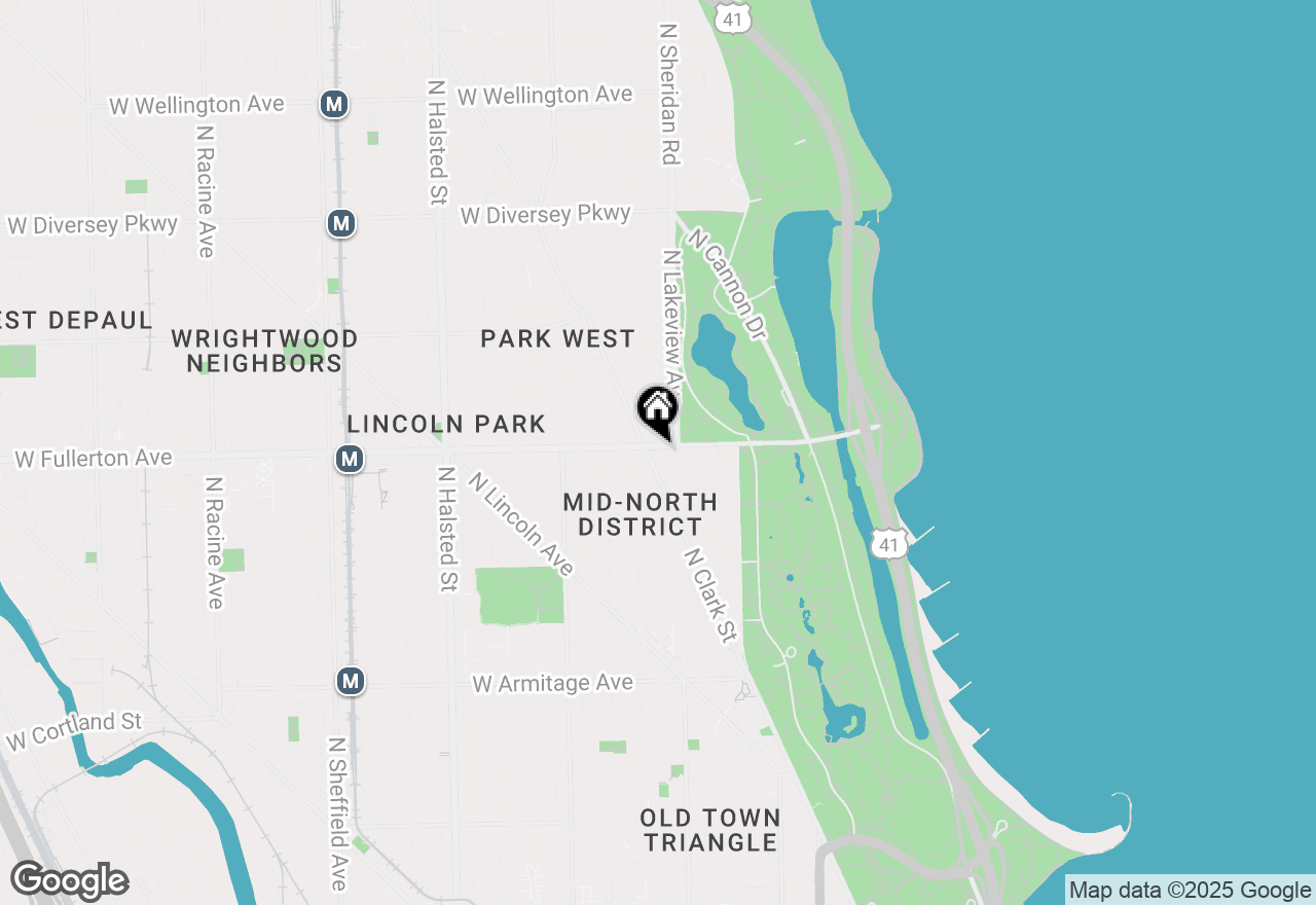 Map of 415 W Fullerton Parkway #1802, Chicago, IL 60614