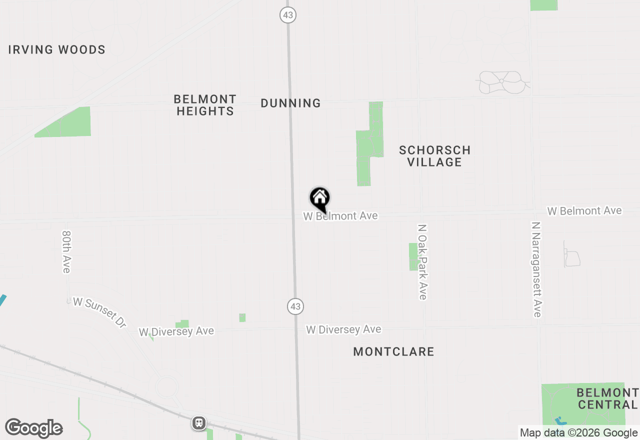 Map of 7107 W Belmont Avenue #1E, Chicago, IL 60634