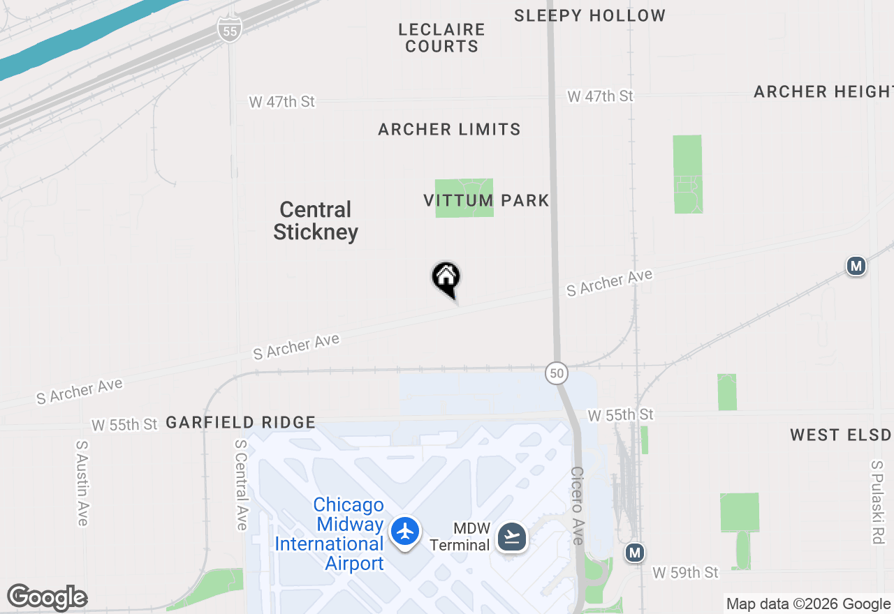 Map of 5580 S Archer Avenue #1C, Chicago, IL 60638